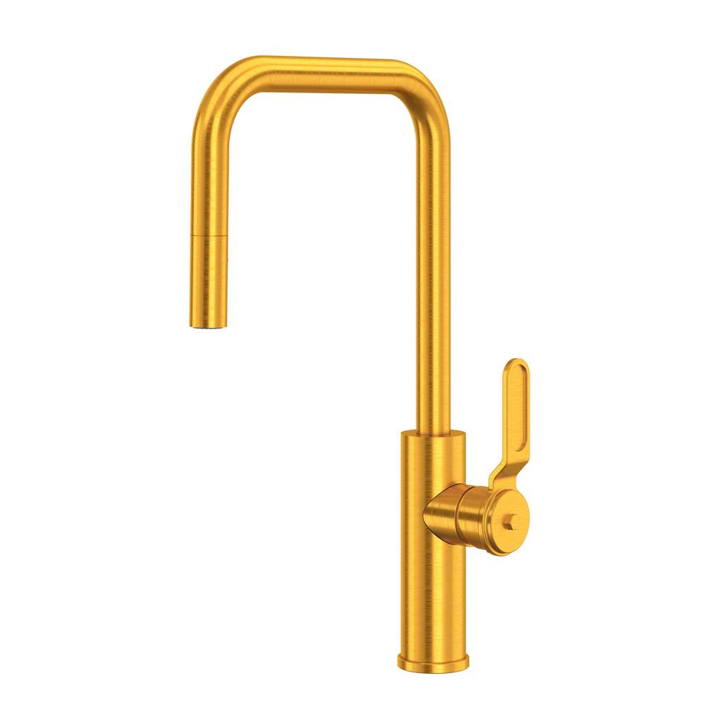 ROHL MY56D1LMSG Myrina Pull-Down Kitchen Faucet With U-Spout In Satin Gold