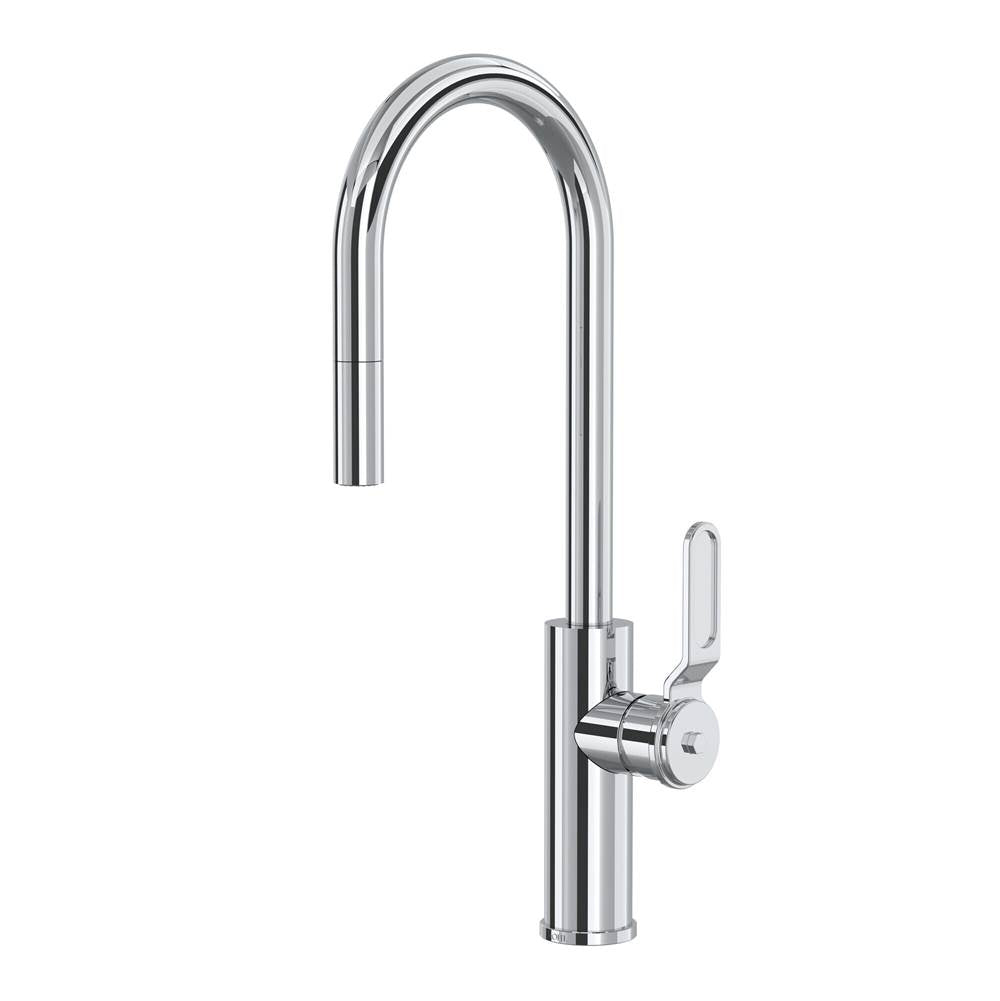 ROHL MY65D1LMAPC Myrina Pull-Down Bar/Food Prep Kitchen Faucet With C-Spout In Polished Chrome