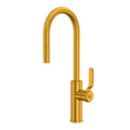 ROHL MY65D1LMSG Myrina Pull-Down Bar/Food Prep Kitchen Faucet With C-Spout In Satin Gold