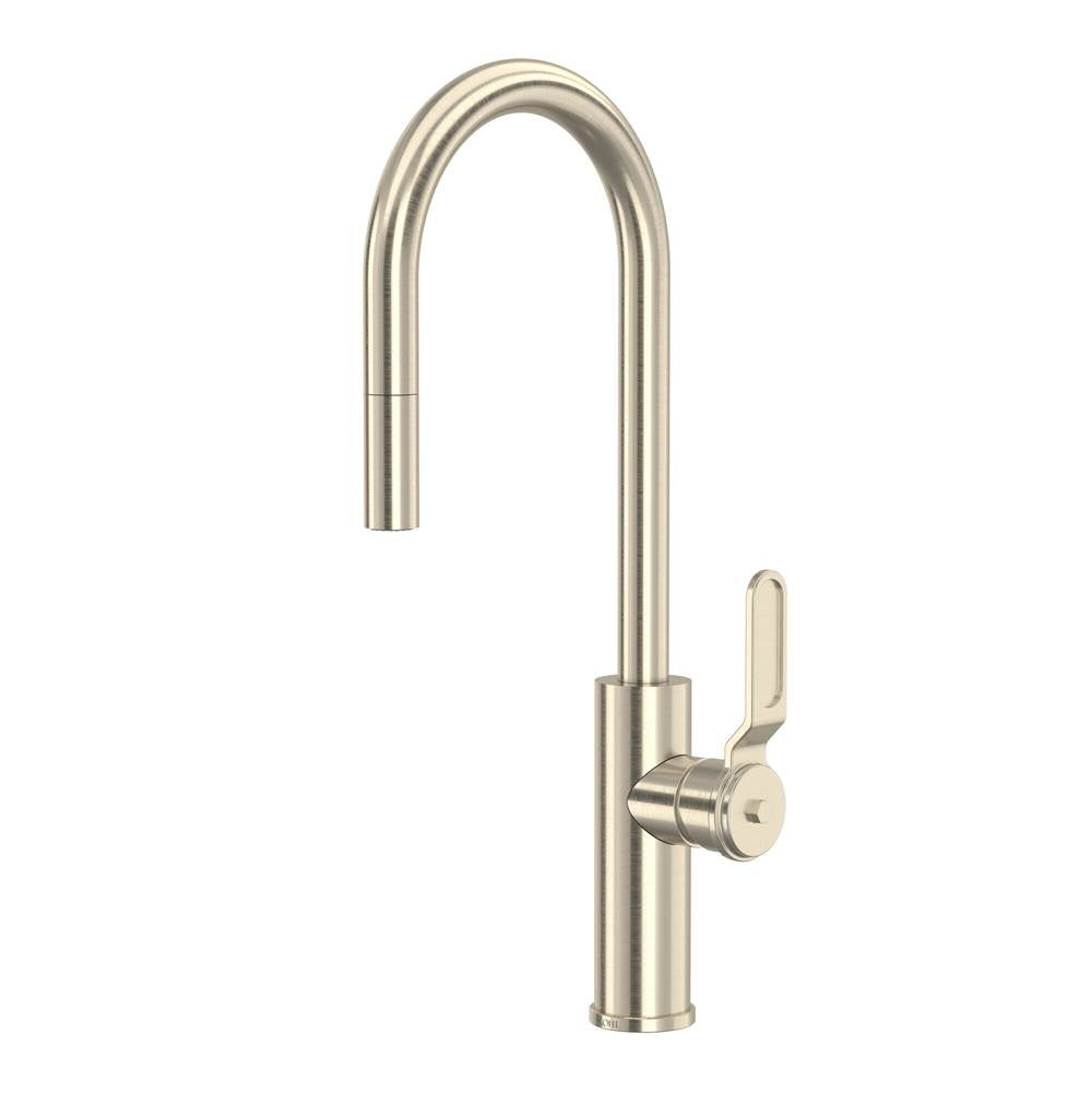 ROHL MY65D1LMSTN Myrina Pull-Down Bar/Food Prep Kitchen Faucet With C-Spout In Satin Nickel