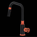 ROHL CP56D1IWMBO Campo Pull-Down Kitchen Faucet In Matte Black/Orange