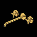 ROHL TAM06W3XMULB Amahle Wall Mount Tub Filler Trim With C-Spout In Unlacquered Brass