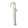 ROHL TMB06HF1LMSTN Knurled Single Hole Floor Mount Tub Filler Trim In Satin Nickel