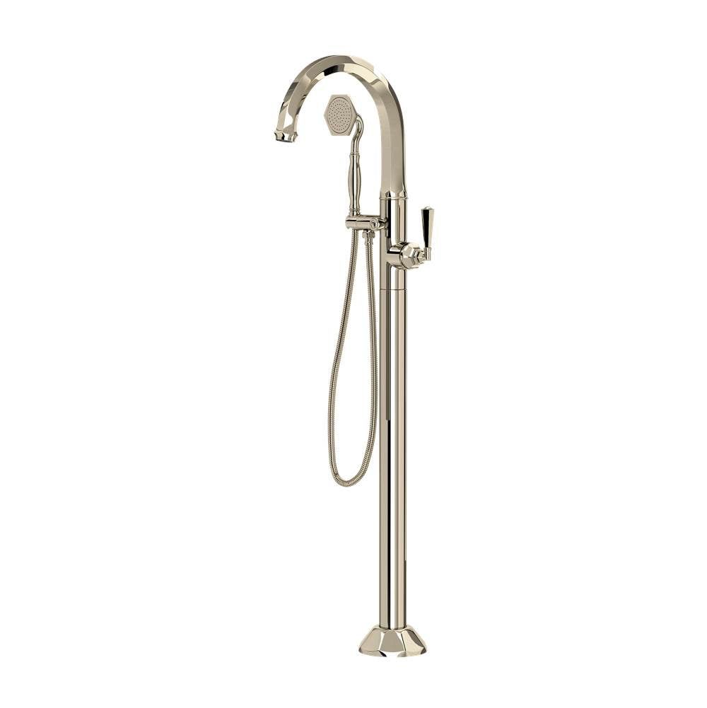 ROHL TPN06HF1LMPN Palladian Single Hole Floor Mount Tub Filler Trim In Polished Nickel