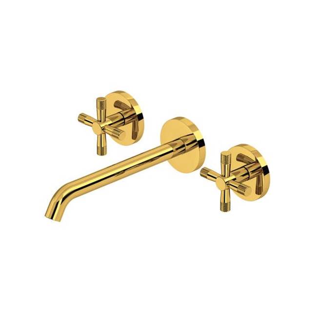 ROHL TAM08W3XMULB Amahle Wall Mount Lavatory Faucet Trim In Unlacquered Brass