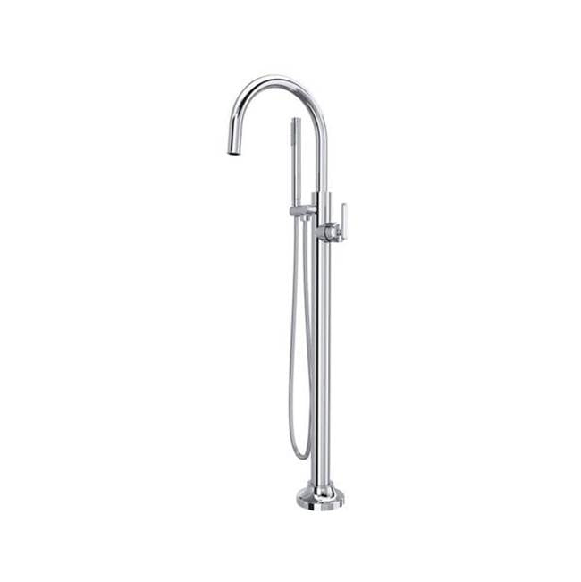 ROHL TAP05HF1LMAPC Apothecary Single Hole Floor Mount Tub Filler Trim In Polished Chrome
