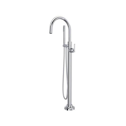 ROHL TAP05HF1LMAPC Apothecary Single Hole Floor Mount Tub Filler Trim In Polished Chrome