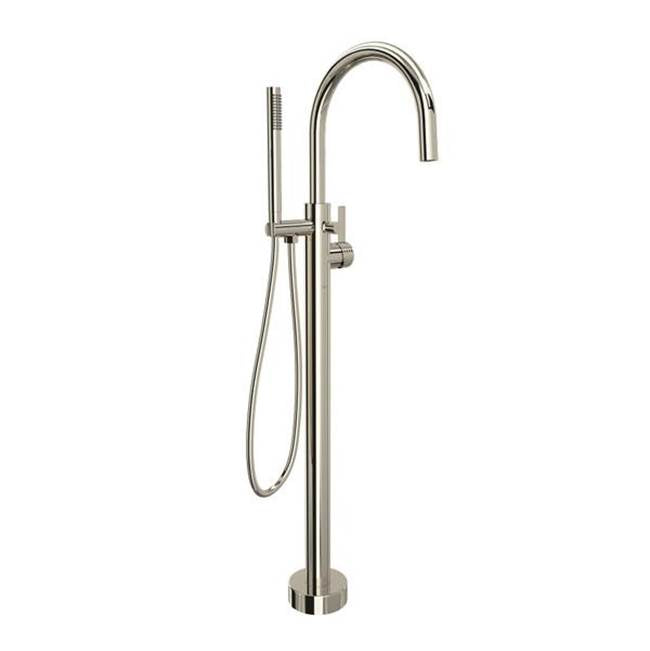 ROHL TTE06HF1LMPN Tenerife Single Hole Floor Mount Tub Filler Trim In Polished Nickel