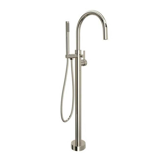ROHL TTE06HF1LMPN Tenerife Single Hole Floor Mount Tub Filler Trim In Polished Nickel