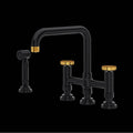 ROHL A3358IWWSMBU-2 Campo Bridge Kitchen Faucet With Side Spray In MBU