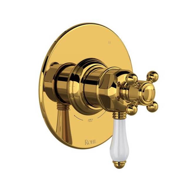 ROHL TTD45W1LPULB 1/2" Therm & Pressure Balance Trim with 5 Functions (Shared) In Unlacquered Brass