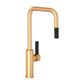 ROHL TR56D1LBSG Tuario Pull-Down Kitchen Faucet With U-Spout In Satin Gold