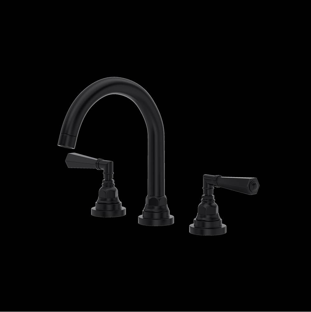 ROHL A2328LMMB-2 San Giovanni Widespread Lavatory Faucet In Matte Black