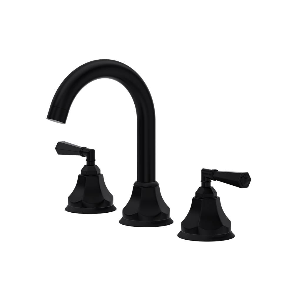 ROHL PN08D3LMMB Palladian Widespread Lavatory Faucet With C-Spout In Matte Black