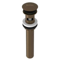 ROHL 5447EB Push Drain With Overflow In English Bronze