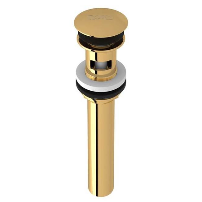 ROHL 5447EG Push Drain With Overflow In English Gold