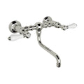 ROHL A1405/44LPPN-2 Acqui Wall Mount Bridge Lavatory Faucet In Polished Nickel
