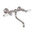 ROHL A1405/44LPSTN-2 Acqui Wall Mount Bridge Lavatory Faucet In Satin Nickel