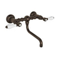 ROHL A1405/44LPTCB-2 Acqui Wall Mount Bridge Lavatory Faucet In Tuscan Brass
