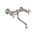 ROHL A1405/44XMSTN-2 Acqui Wall Mount Bridge Lavatory Faucet In Satin Nickel