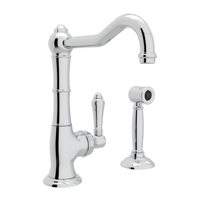 ROHL A3650/6.5LMWSAPC-2 Acqui Bar/Food Prep Kitchen Faucet With Side Spray In Polished Chrome