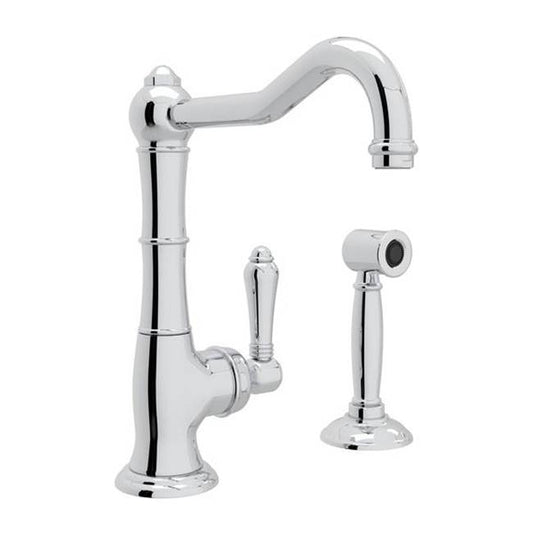 ROHL A3650/6.5LMWSAPC-2 Acqui Bar/Food Prep Kitchen Faucet With Side Spray In Polished Chrome