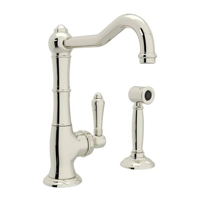 ROHL A3650/6.5LMWSPN-2 Acqui Bar/Food Prep Kitchen Faucet With Side Spray In Polished Nickel