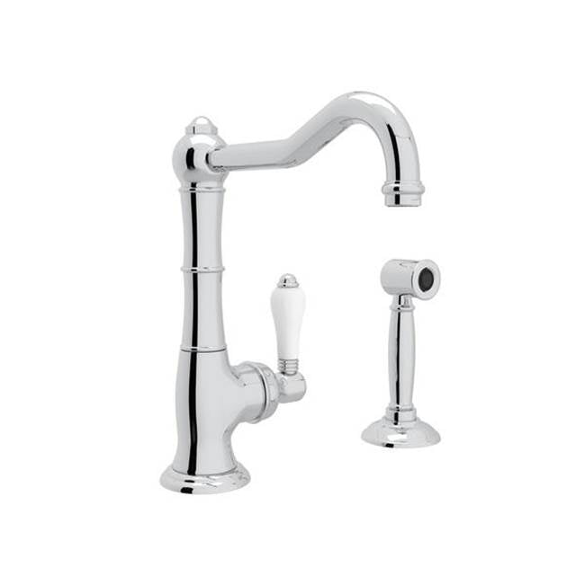 ROHL A3650/6.5LPWSAPC-2 Acqui Bar/Food Prep Kitchen Faucet With Side Spray In Polished Chrome