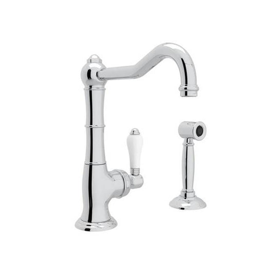 ROHL A3650/6.5LPWSAPC-2 Acqui Bar/Food Prep Kitchen Faucet With Side Spray In Polished Chrome