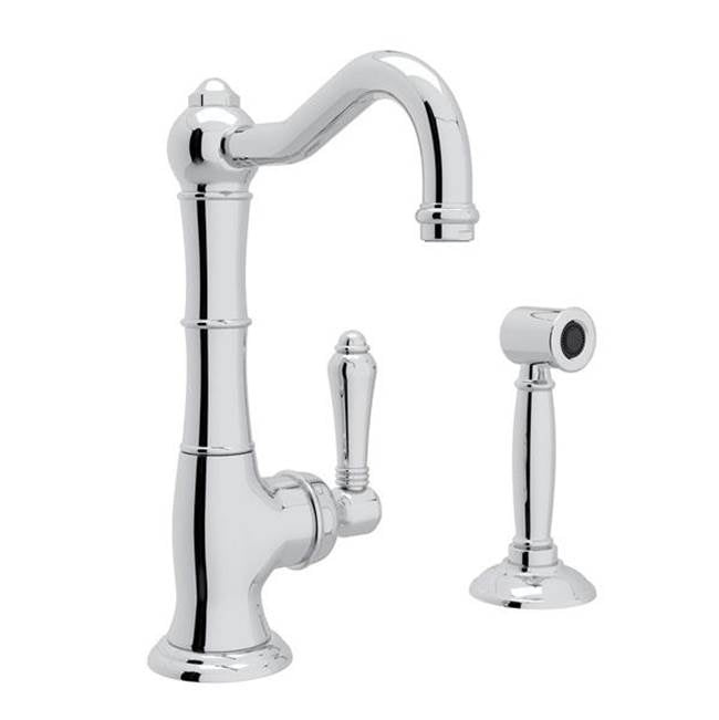 ROHL A3650LMWSAPC-2 Acqui Kitchen Faucet With Side Spray In Polished Chrome
