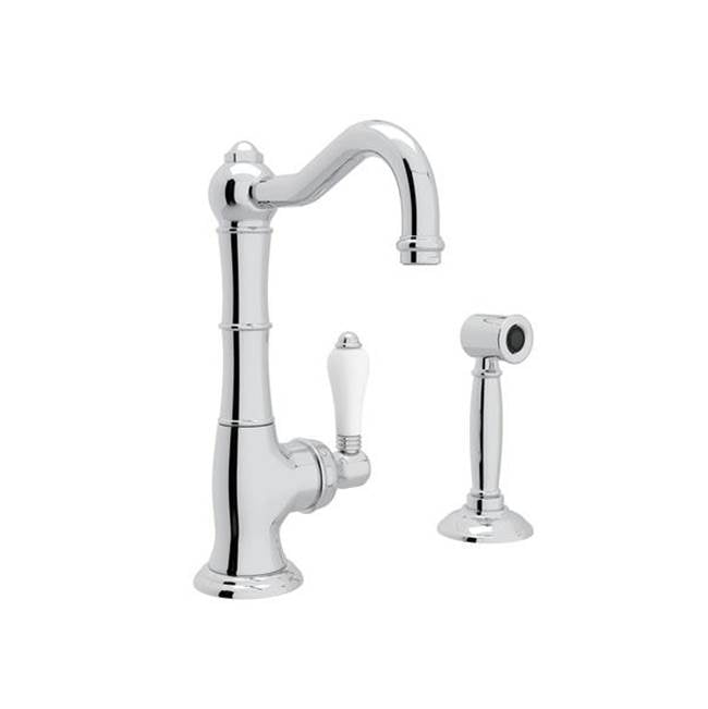 ROHL A3650LPWSAPC-2 Acqui Kitchen Faucet With Side Spray In Polished Chrome