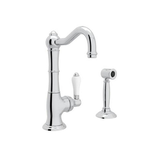 ROHL A3650LPWSAPC-2 Acqui Kitchen Faucet With Side Spray In Polished Chrome