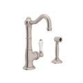 ROHL A3650LPWSSTN-2 Acqui Kitchen Faucet With Side Spray In Satin Nickel