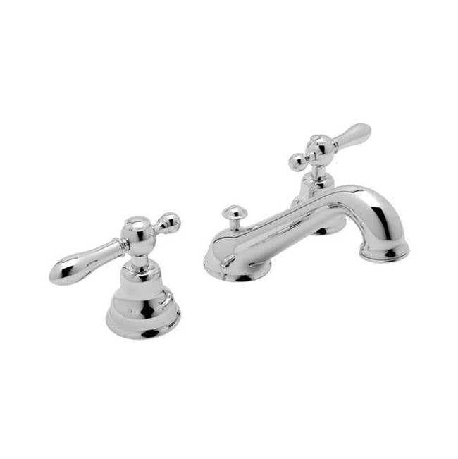 ROHL AC102LM-APC-2 Arcana Widespread Lavatory Faucet With C-Spout In Polished Chrome