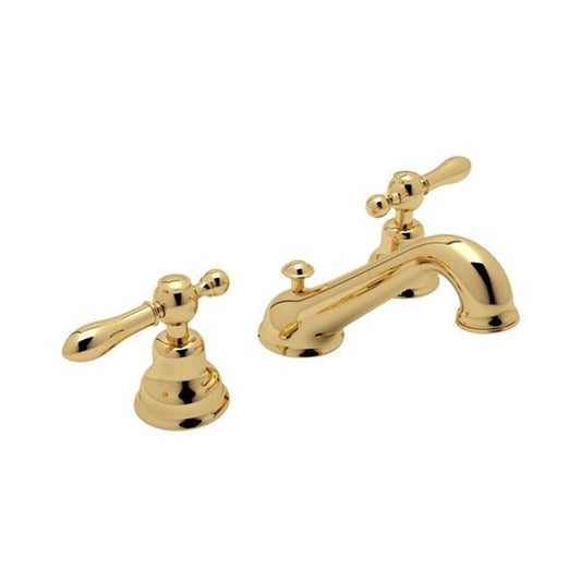 ROHL AC102LM-IB-2 Arcana Widespread Lavatory Faucet With C-Spout In Italian Brass