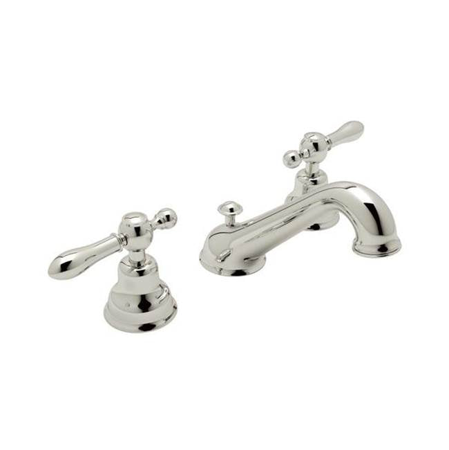 ROHL AC102LM-PN-2 Arcana Widespread Lavatory Faucet With C-Spout In Polished Nickel