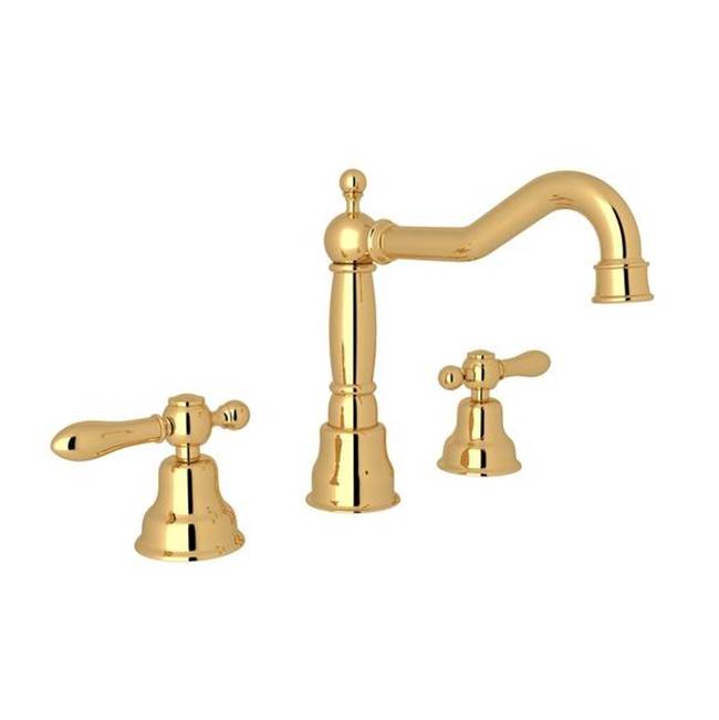 ROHL AC107LM-IB-2 Arcana Widespread Lavatory Faucet With Column Spout In Italian Brass