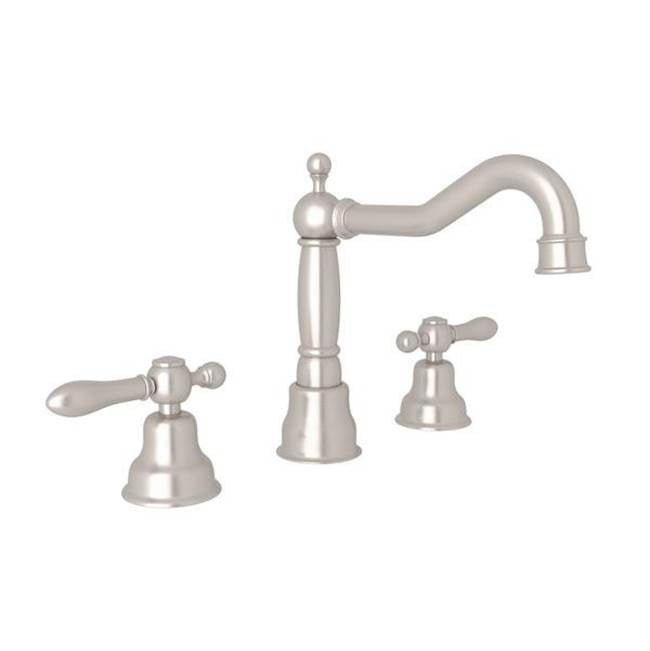 ROHL AC107LM-STN-2 Arcana Widespread Lavatory Faucet With Column Spout In Satin Nickel