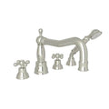 ROHL AC262X-PN Arcana 4-Hole Deck Mount Tub Filler With Column Spout In Polished Nickel