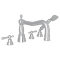 ROHL AC262LM-APC Arcana 4-Hole Deck Mount Tub Filler With Column Spout In Polished Chrome