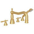 ROHL AC262LM-IB Arcana 4-Hole Deck Mount Tub Filler With Column Spout In Italian Brass