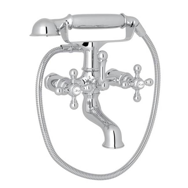ROHL AC7X-APC Arcana Exposed Wall Mount Tub Filler In Polished Chrome