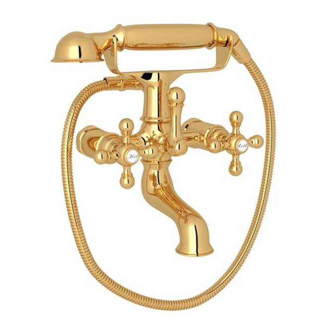 ROHL AC7X-IB Arcana Exposed Wall Mount Tub Filler In Italian Brass