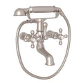 ROHL AC7X-STN Arcana Exposed Wall Mount Tub Filler In Satin Nickel