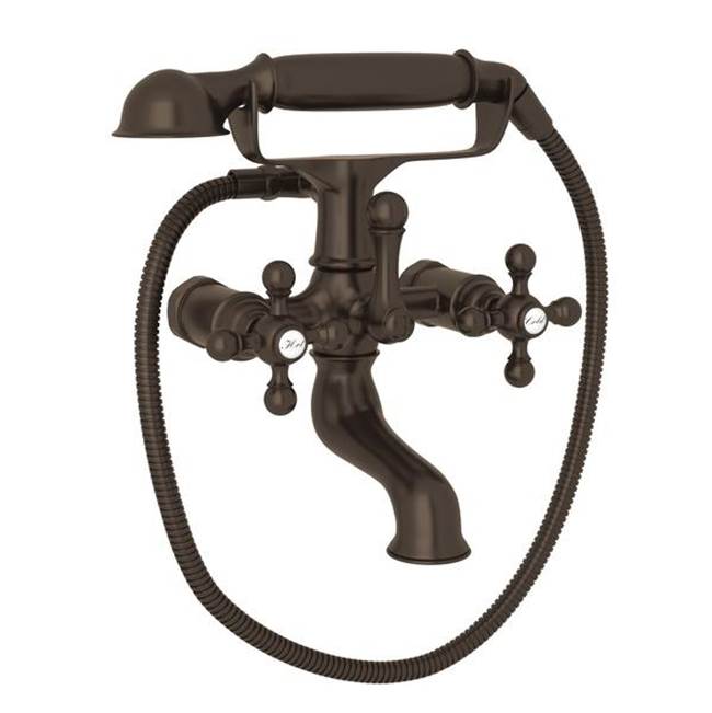 ROHL AC7X-TCB Arcana Exposed Wall Mount Tub Filler In Tuscan Brass