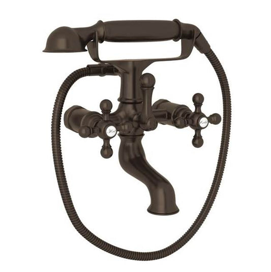 ROHL AC7X-TCB Arcana Exposed Wall Mount Tub Filler In Tuscan Brass