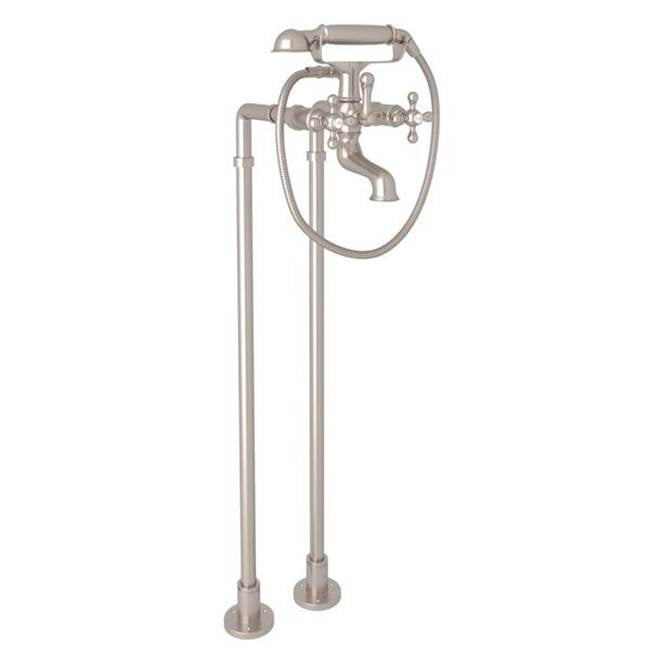 ROHL ACKIT7383NX-STN Arcana Floor Mount Tub Filler In Satin Nickel