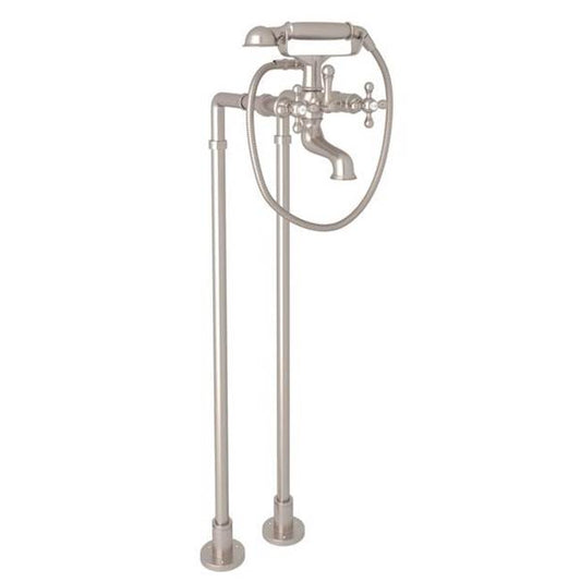 ROHL ACKIT7383NX-STN Arcana Floor Mount Tub Filler In Satin Nickel