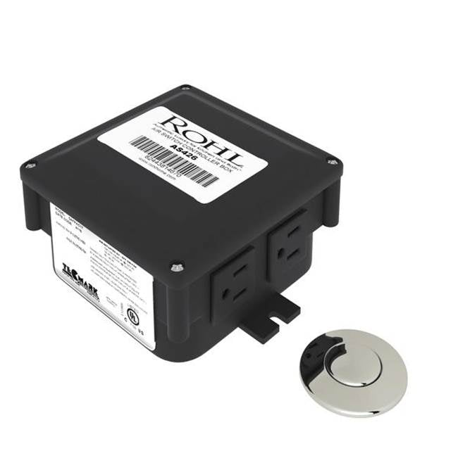 ROHL AS450PN Waste Disposal Control Box With Air Switch Button In Polished Nickel