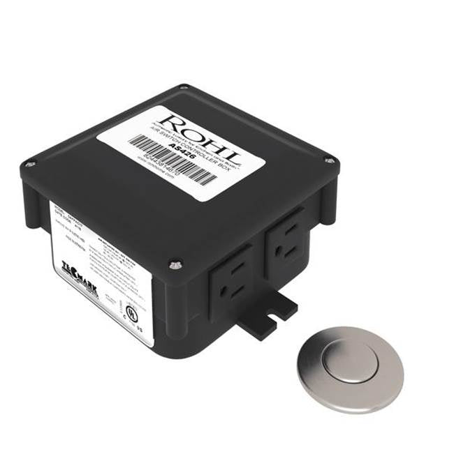 ROHL AS450STN Waste Disposal Control Box With Air Switch Button In Satin Nickel